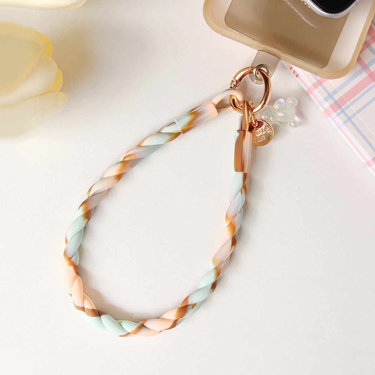 Caramel Dreamy Pastel Phone Wrist Strap
