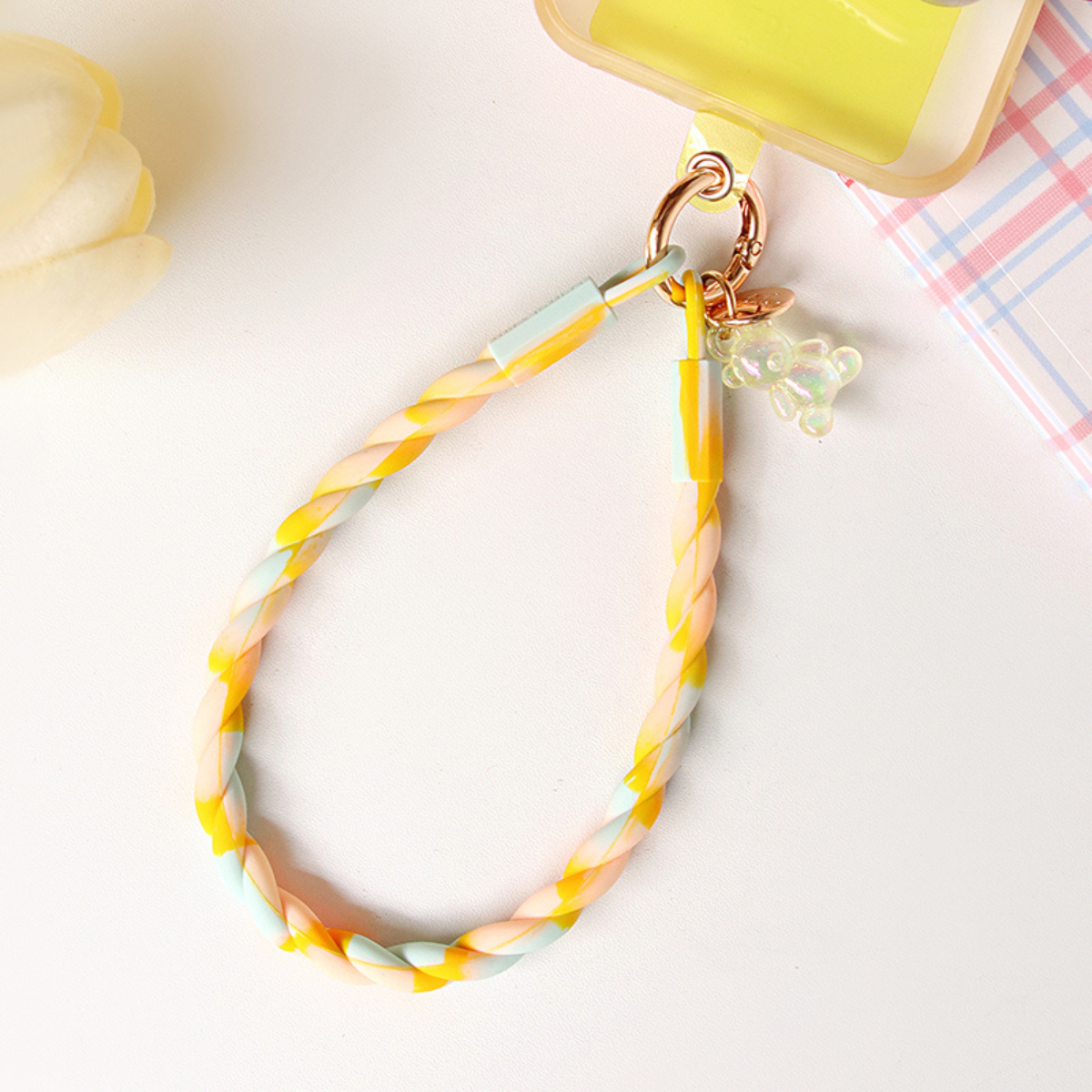 Yellow Dreamy Pastel Phone Wrist Strap