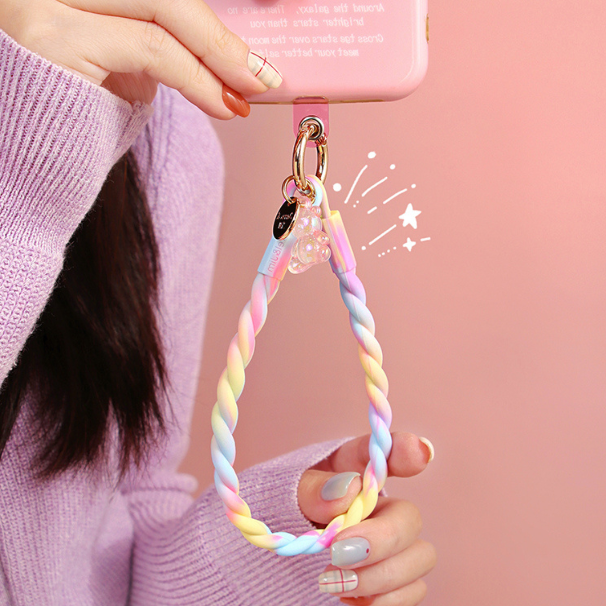 The Danbai Shop - Dreamy Pastel Phone Wrist Strap