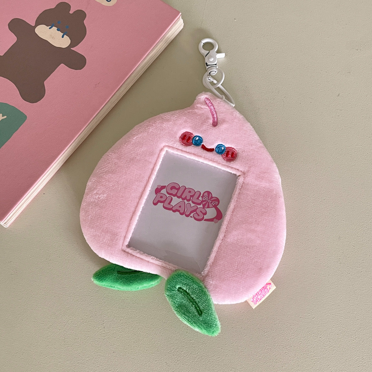 Peach Fruity Plush ID & K-Pop Photocard Holder