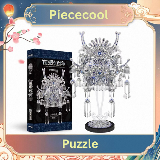 Piececool - DIY 3D Puzzle Miao-Inspired Silver Crown