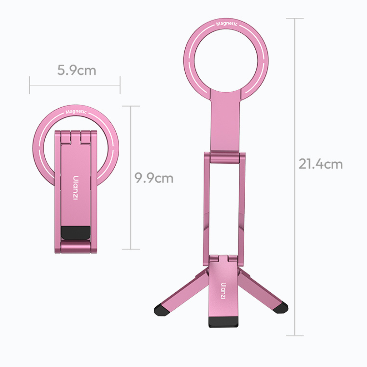 Pink - MA60 Foldable Magnetic Phone Tripod