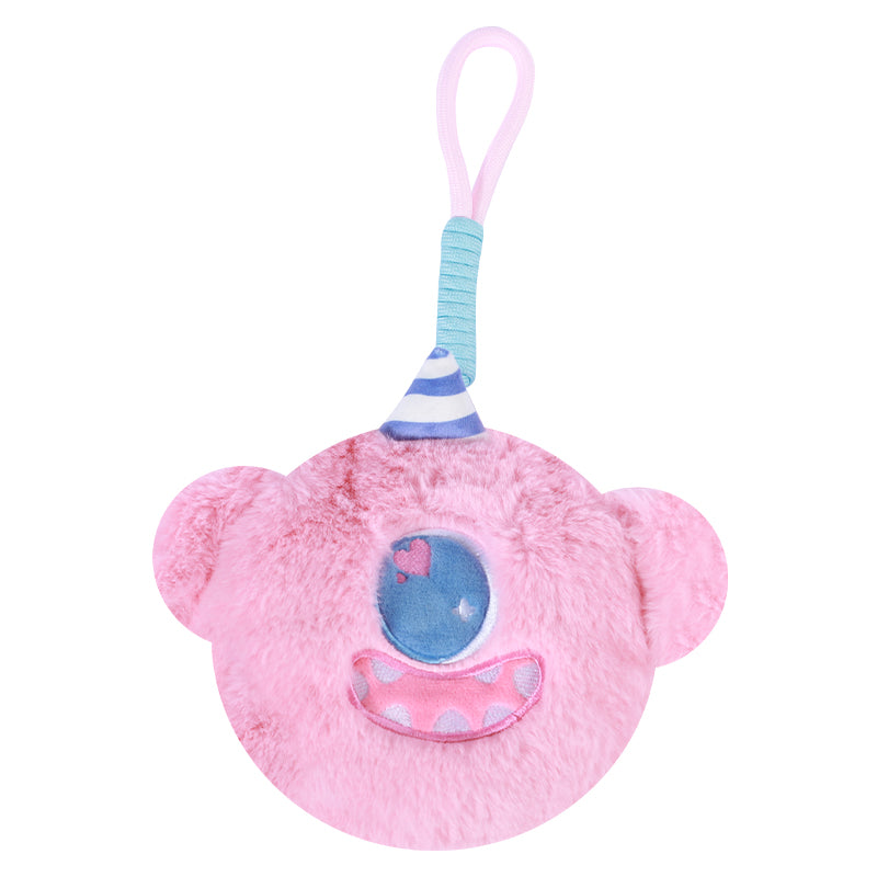 Pink Catch Happy Monster Planet Mini Pouch Plush Bag Charm