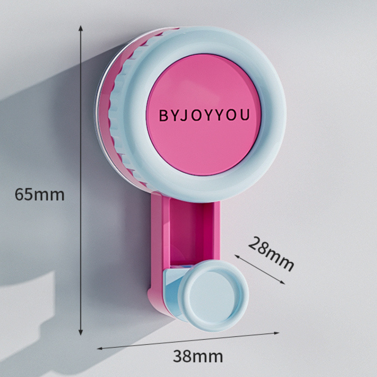 Pastel Tone Mini Suction Cup No-Drill Hooks Pink