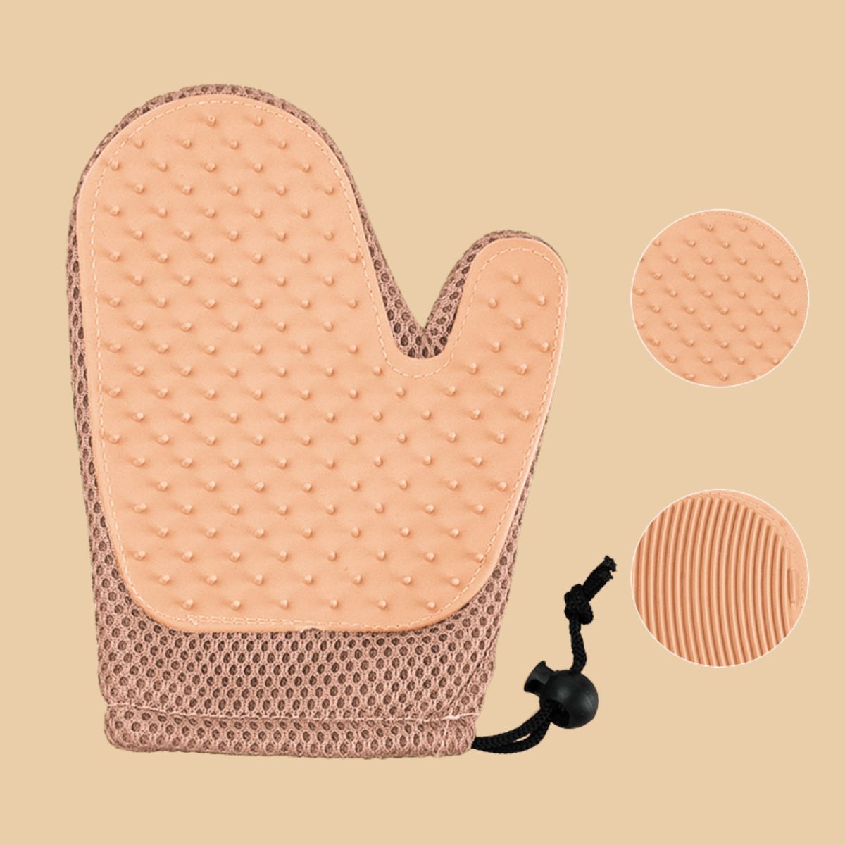 Pet Grooming Glove Brush Pink