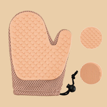 Pet Grooming Glove Brush Pink