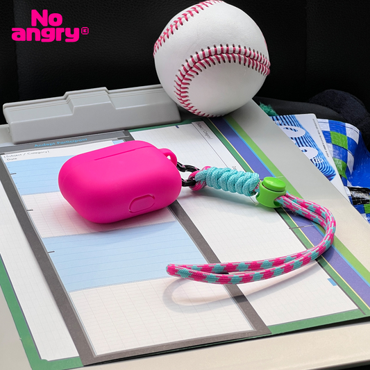 Pink Silicone Soft Case for AirPods with Hand Strap