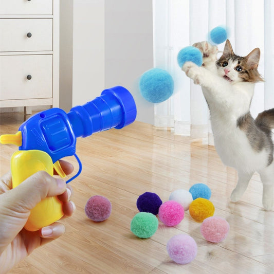 Cat Toy Ball Launcher with 50 Balls