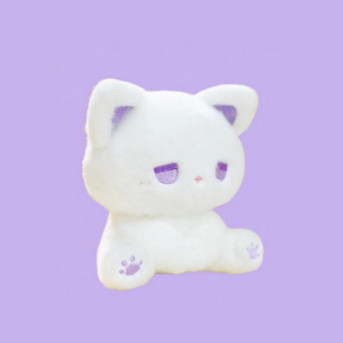 Purple Fun Toys - Emo White Cat Plush Toy