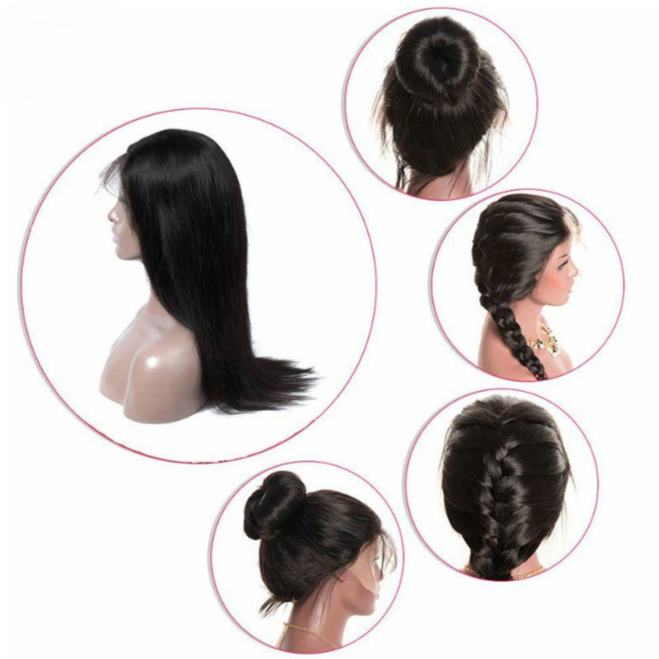 Real Hair Wigs Straight Long can be styled