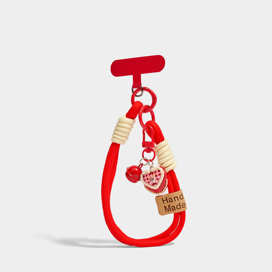 Original Red Bell Phone Wrist Band with Cake Charm