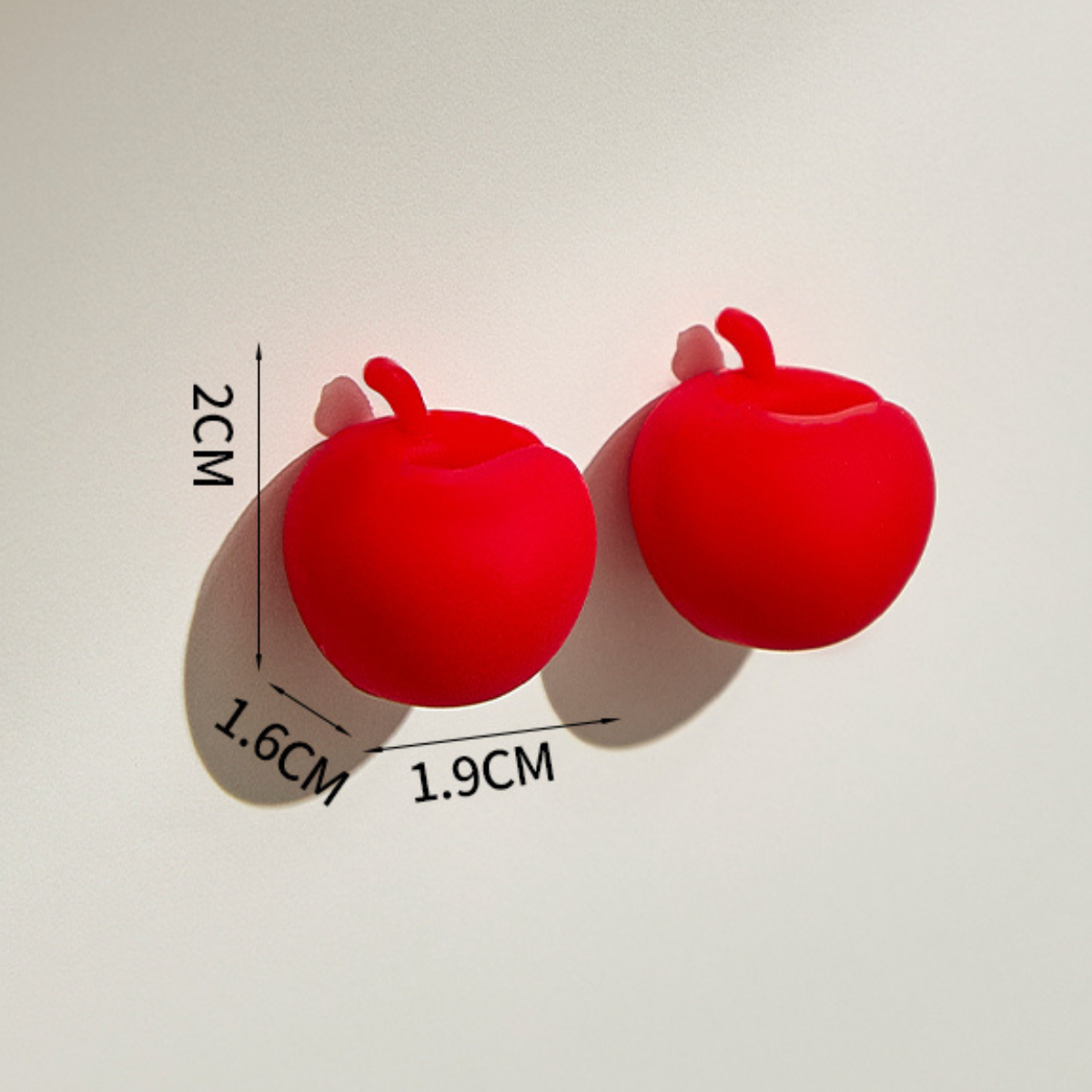 Self-Adhesive Mini Apple Cable Organiser Holder Red