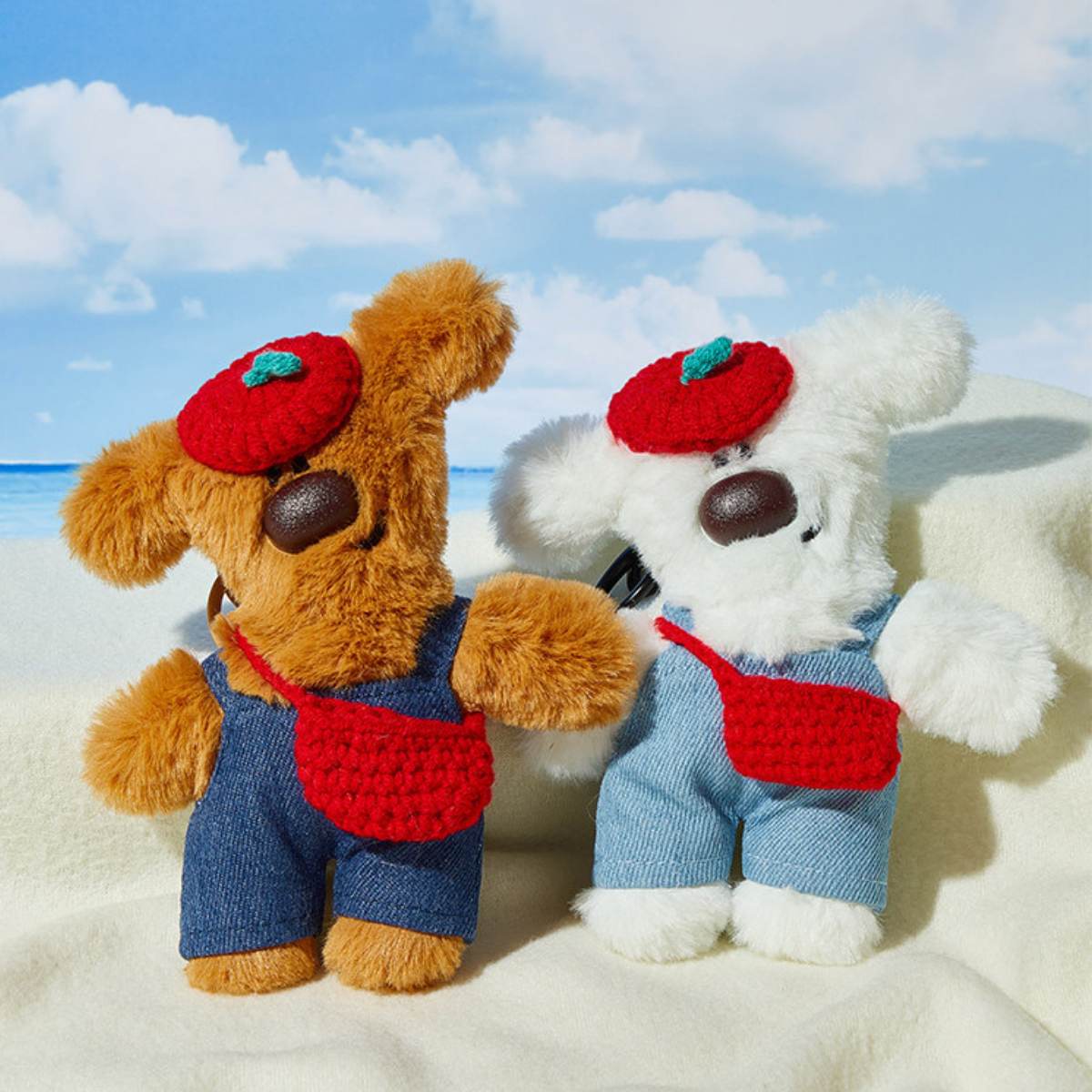 SUNDAYCAT - Original Tilted-Head Puppy Plush Bag Charm