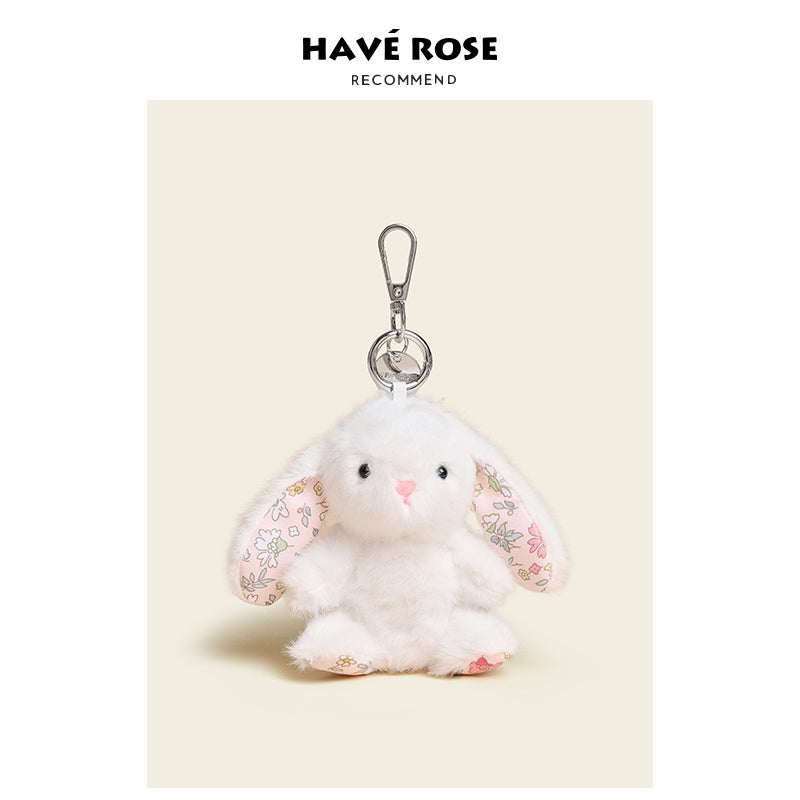 HAVEROSE - Original Floral Rabbit Bunny Plush Bag Charm