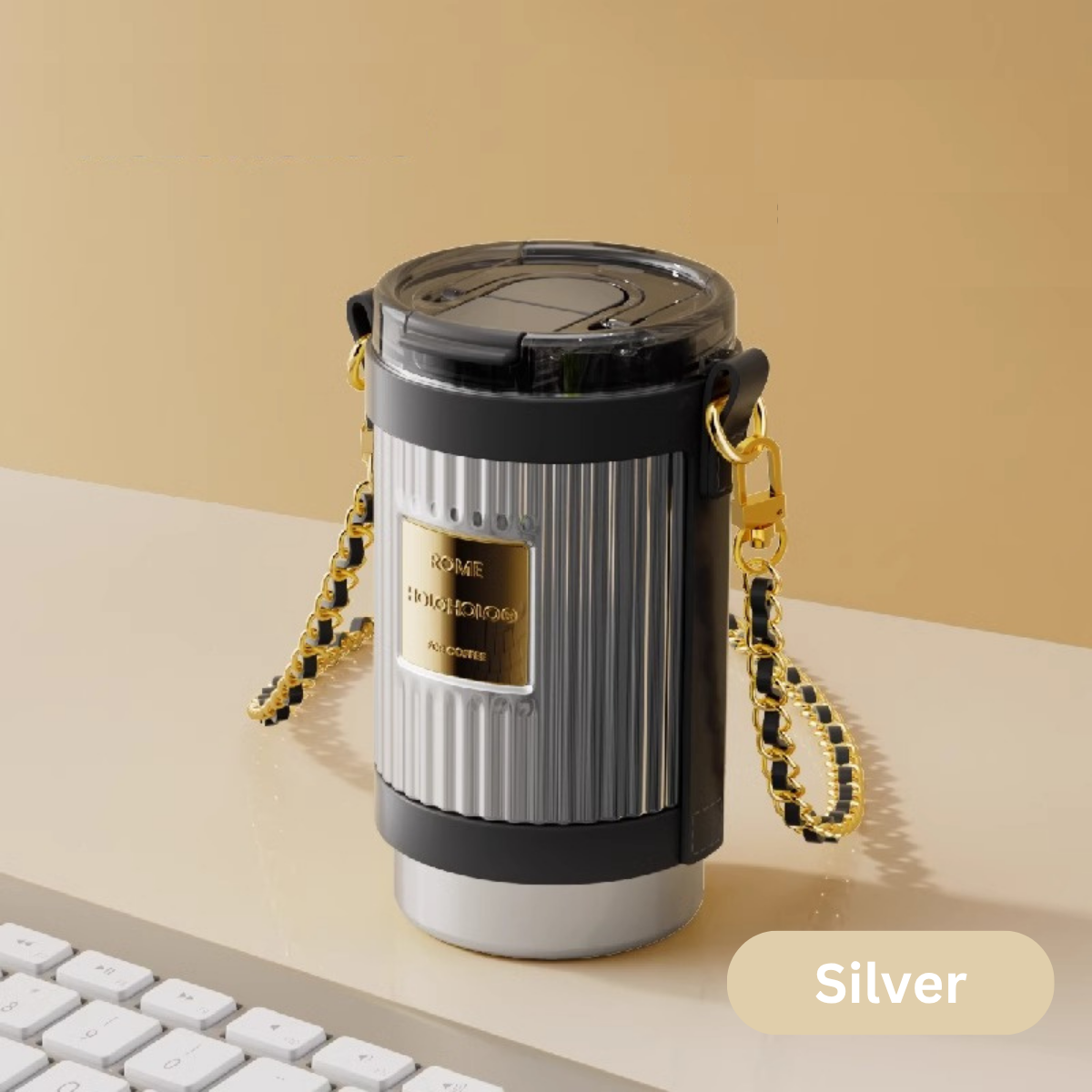 Silver 316 Stainless Steel Coffee Cup 500ml