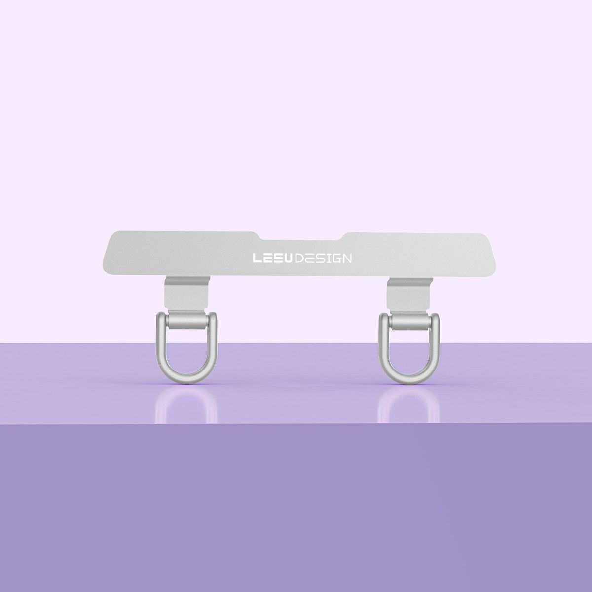 Silver Ultra-Thin 2 Rings Metal Phone Tether Patch