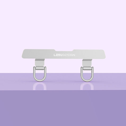 Silver Ultra-Thin 2 Rings Metal Phone Tether Patch