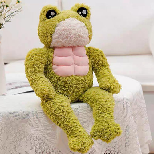 Six-Pack Abs Frog Plush Toy