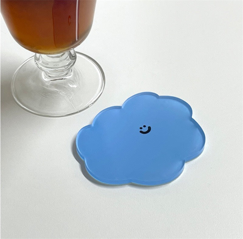 Cute Cloud Acrylic Heatproof Coaster 