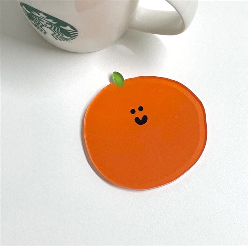 Orange&nbsp;Acrylic Heatproof Coaster