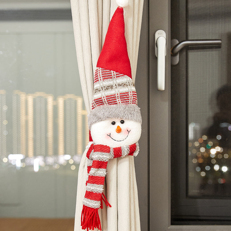 Snowman Christmas Curtain Tieback