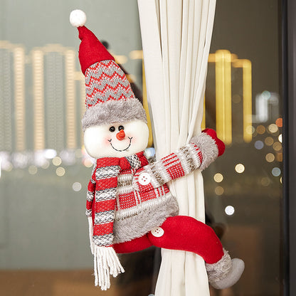 Snowman Christmas Curtain Tieback