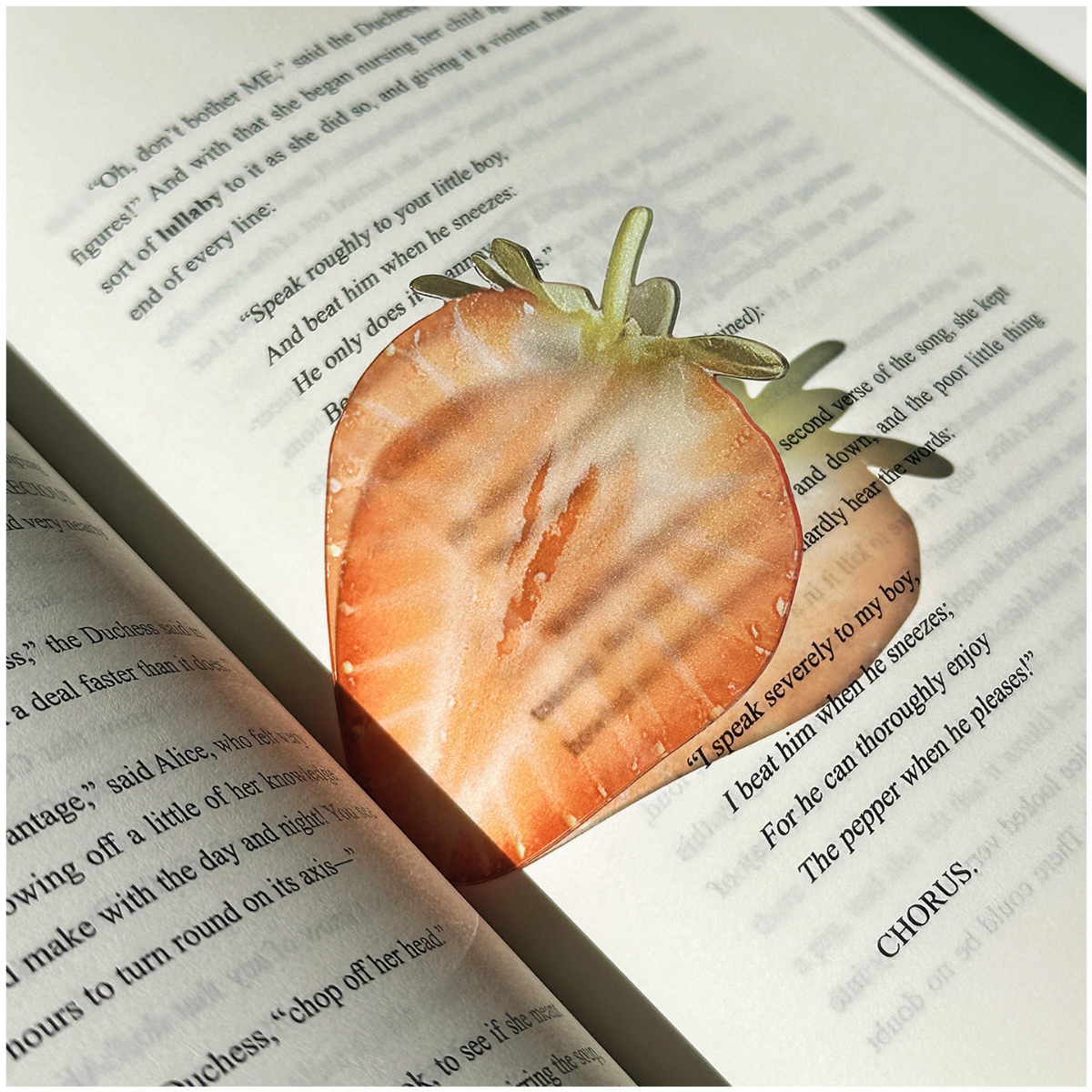 Strawberry - Future Treasure - Fruit Acrylic Transparent Bookmark