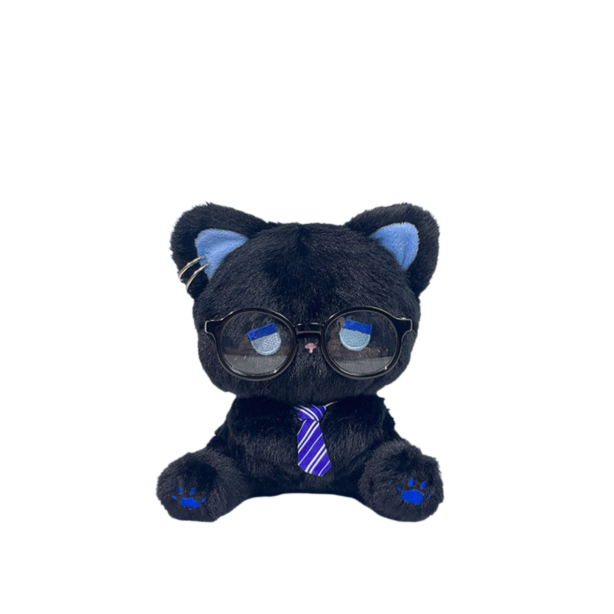 Style 1 Fun Toys - Cute Emo Black Cat with Tie Plush Toy