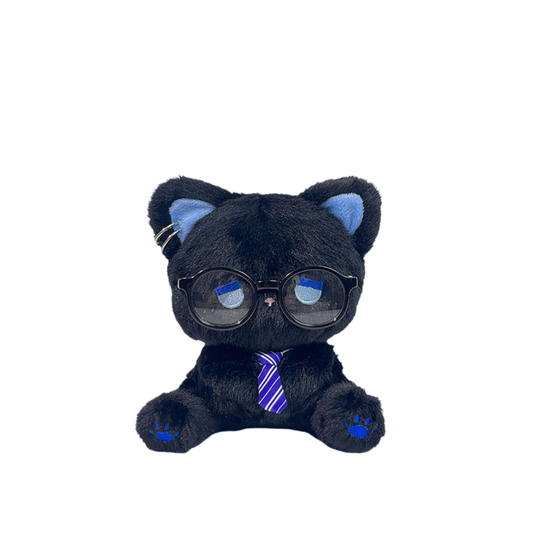 Style 1 Fun Toys - Cute Emo Black Cat with Tie Plush Toy