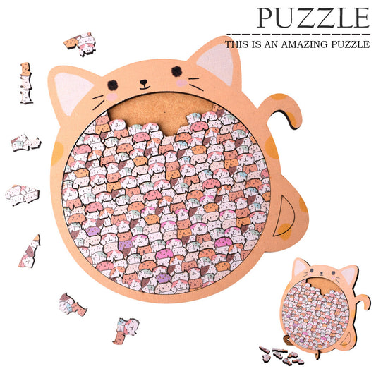 Cat Animal Wooden Puzzle