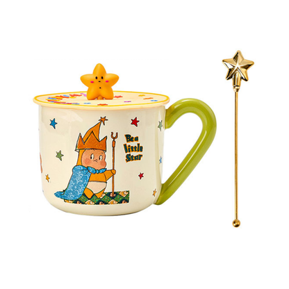 Style 1 SAFO - Twinkle Twinkle Ceramic Mug with Lid & Star Stirring Stick