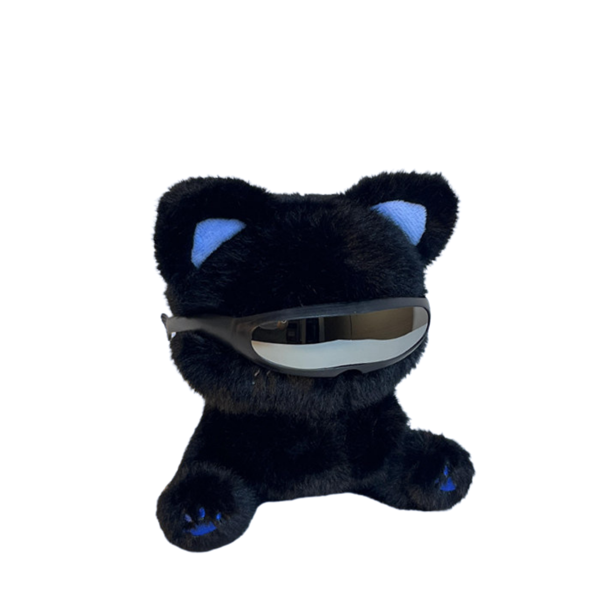 Style 2 Fun Toys - Cute Emo Black Cat with Glasses Plush Toy