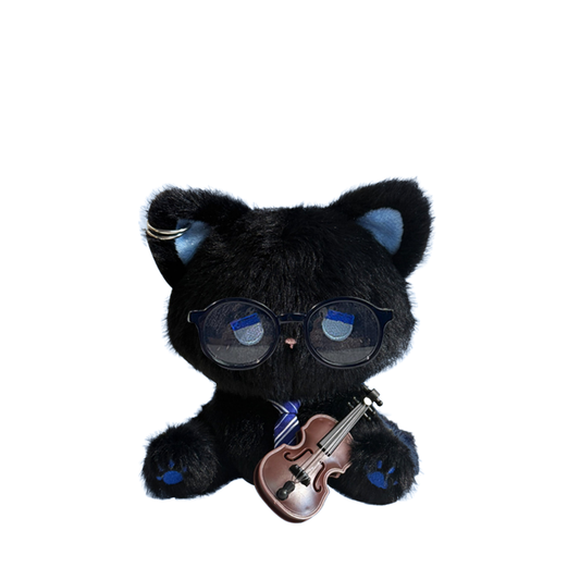 Style 2 Fun Toys - Cute Emo Black Cat with Tie Plush Toy