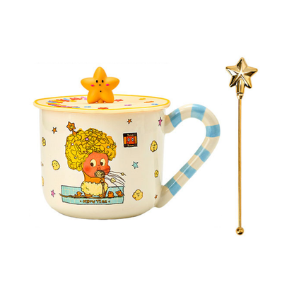 Style 2 SAFO - Twinkle Twinkle Ceramic Mug with Lid & Star Stirring Stick