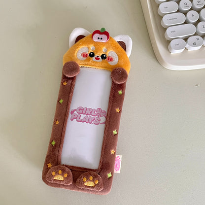 Style 3 Animal Series Plush 4-Grid Photocard Holder