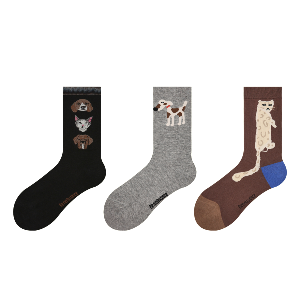 Style 3 Lalamao - Cute Cartoon Crew Socks (3 Pairs)