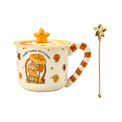 Style 3 SAFO - Twinkle Twinkle Ceramic Mug with Lid & Star Stirring Stick