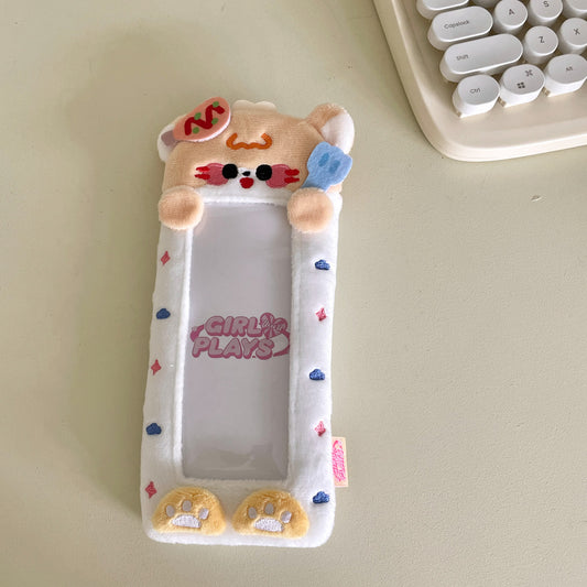 Style 4 Animal Series Plush 4-Grid Photocard Holder