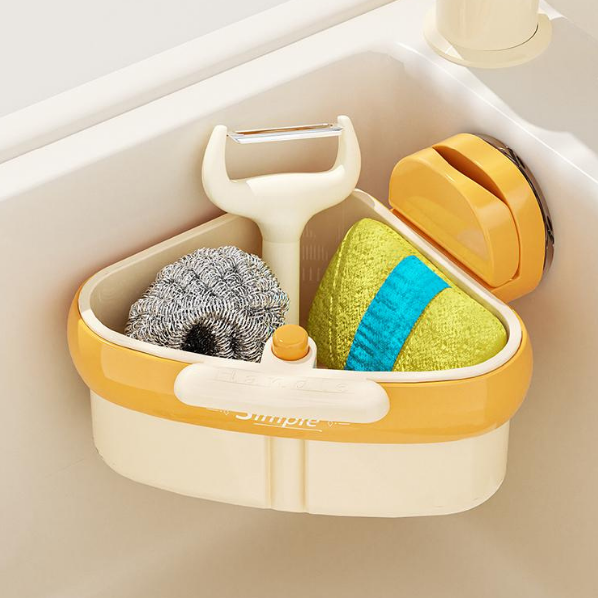 Suction Cup Triangle Sink Strainer Basket Multi Use