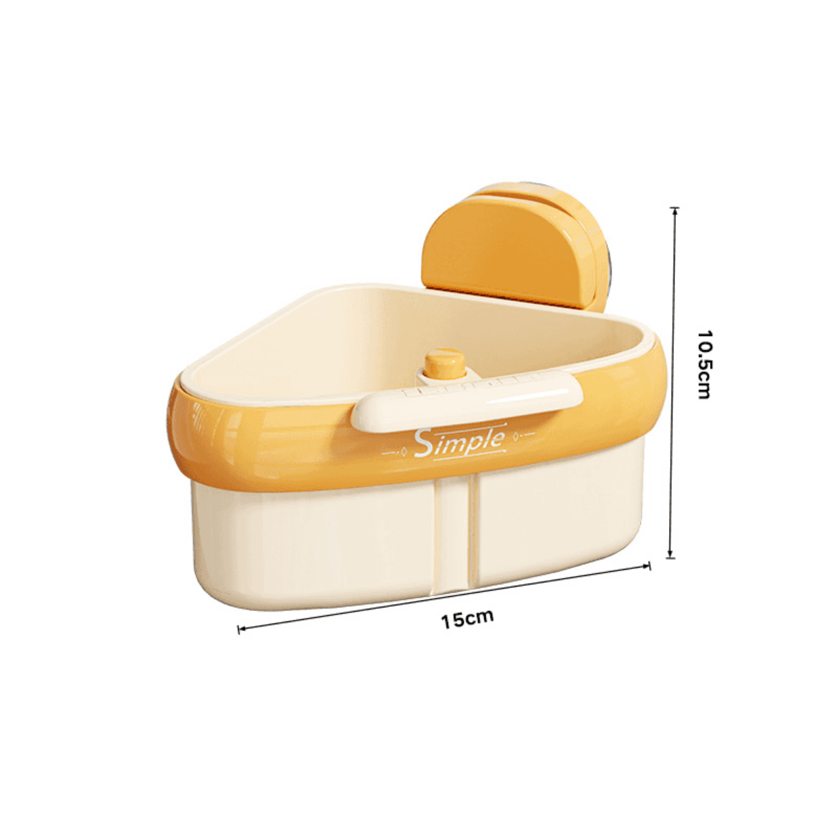 Suction Cup Triangle Sink Strainer Basket Orange