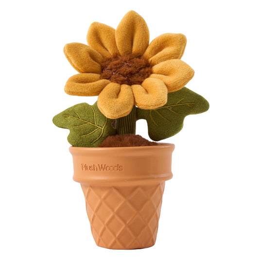 Sunflower Plush Flower in Ceramic Pot