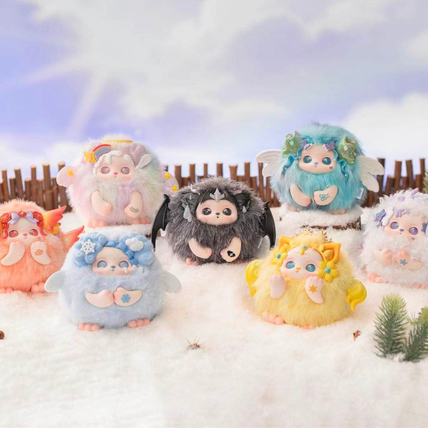 All Variants of colourful and beautiful FUNII Weather Series Plush Blind Box
