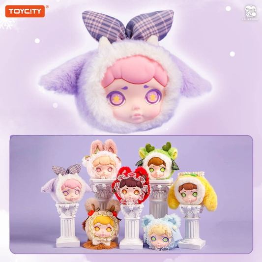 Cute, colourful and fluffy LAURA Cosy Winter Plush Headphone Storage