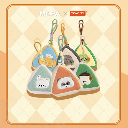 Cute and Colourful Mr.PA Triangle Flocked Coin Purse Bag Charm