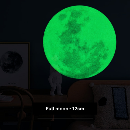 The Seven Hues - Luminous Glow-In-The-Dark Moon Wall Stickers
