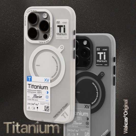 Titanium Theme Matte Translucent Magnetic iPhone Case & Phone Holder