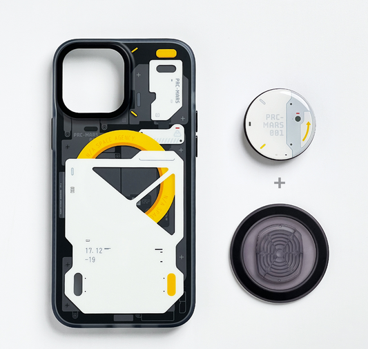 Transmission Terminal Magnetic iPhone Case & Phone Holder White