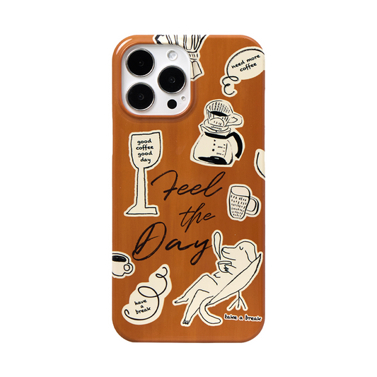 Ufology - Original Coffee Illustration iPhone Case Single Layer