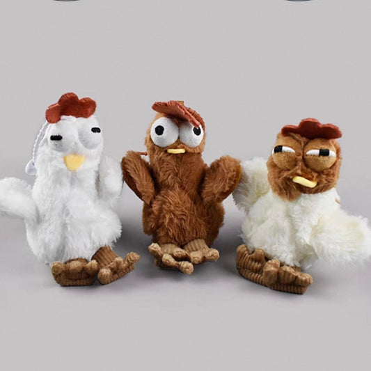 Ugly-Cute Chicken Plush Charm
