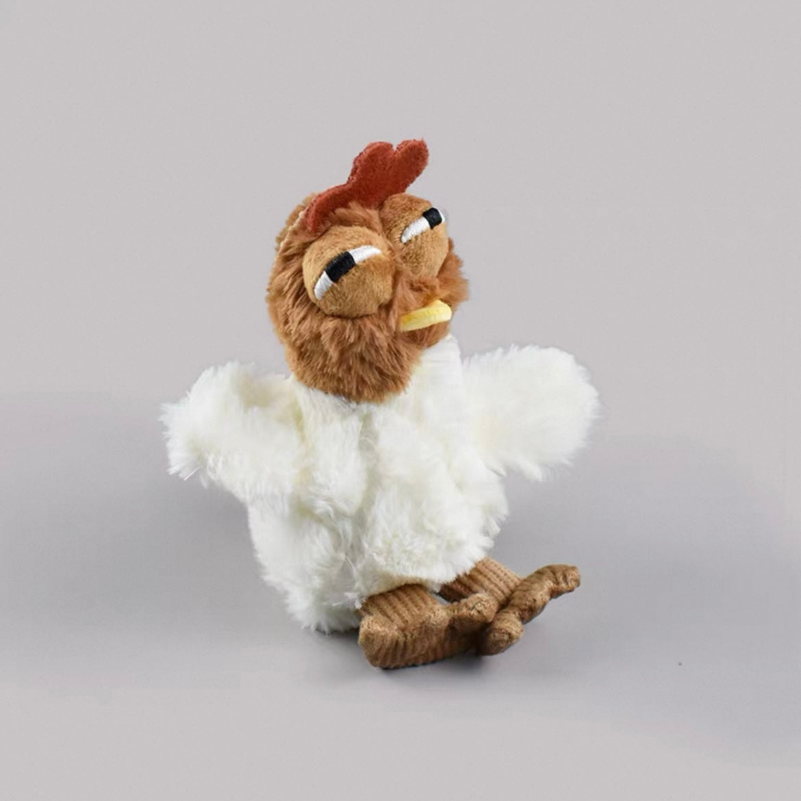 Ugly-Cute Chicken Plush Charm Brown & White